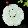Hetian Jade Double Pixiu Pendant with Fu Character 