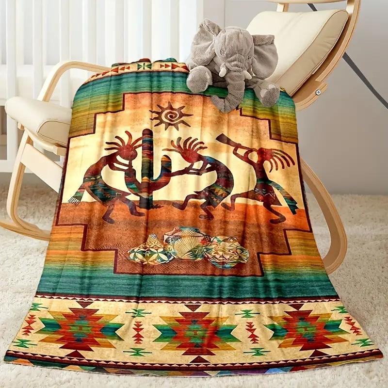 Indian retro style lunch break blanket flannel blanket digital printing gift blanket source