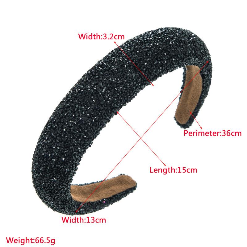 Luxury Crystal Wide Headbands For Women Girls Fashion Hairbands Elastic Hair Hoop Wash Face Hair Bands Female Hair Accessories