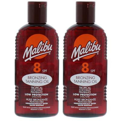 Malibu Tanning Oil SPF8 200ml X2pcs