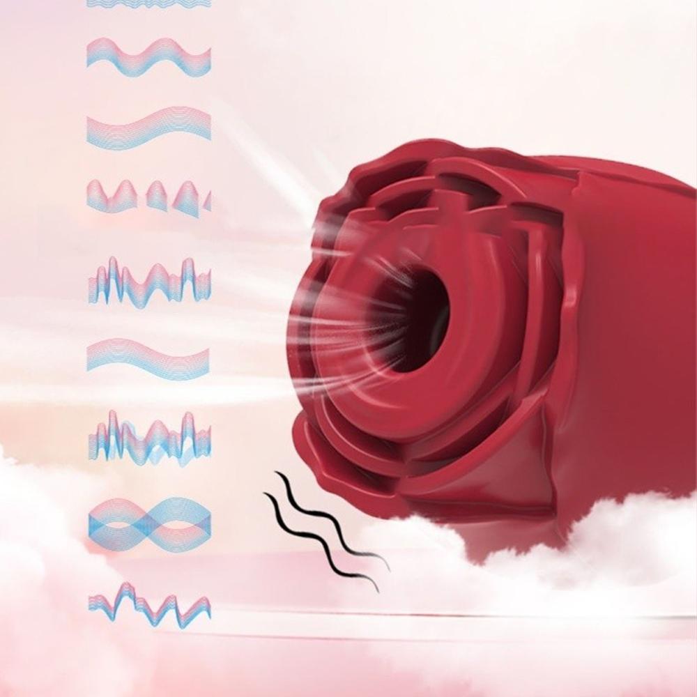 Rose Shape Vagina Sucking Vibrator Clitoral Stimulator Oral Licking Nipple Sucker Sex Toy for Women
