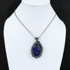Lapis Lazuli Pendant Copper Wire Wrapped Pendant Handmade Copper Jewelry Natural Gemstone Pendant Gift For Women Dainty Wire Wrapped Jewelry