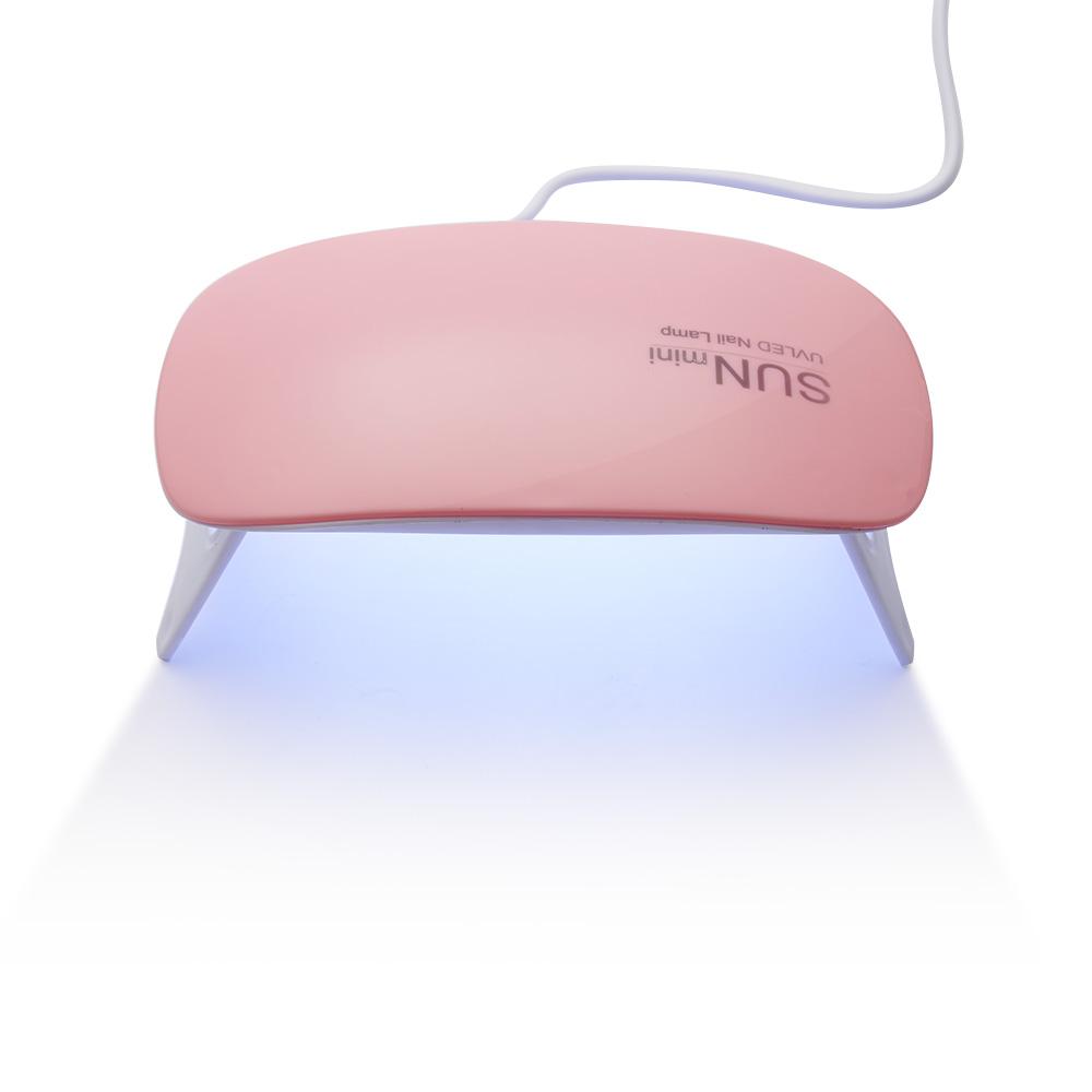 Mini 6W sušička nehtů LED UV lampa Micro USB gelový lak vytvrzovací stroj na nehty 6LED korálky manikúra nehtový nástroj