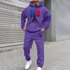 Men'S Stand Up Collar Button Casual Long Sleeved Shirt Long Pants Sports Suit