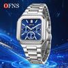 OFNS Fashion Men's Quartz Watch Elegant Clock Calendar Luminous Wristwatch Business Casual Watches