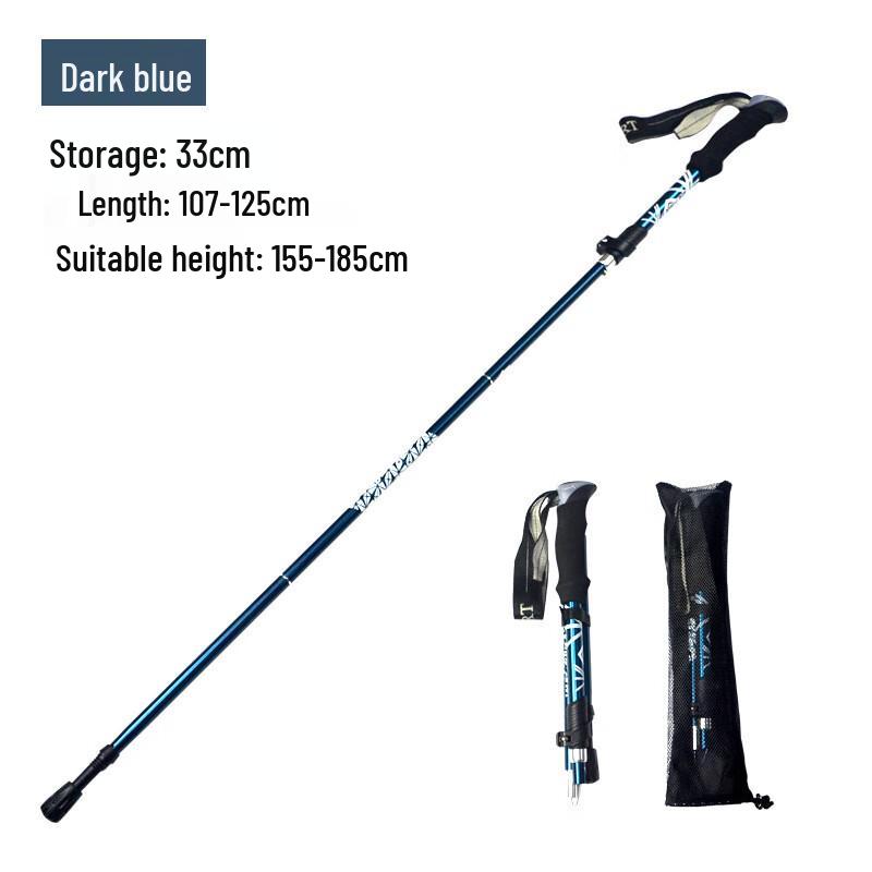 Outdoor Aluminum Alloy Folding Trekking Pole 155-185cm