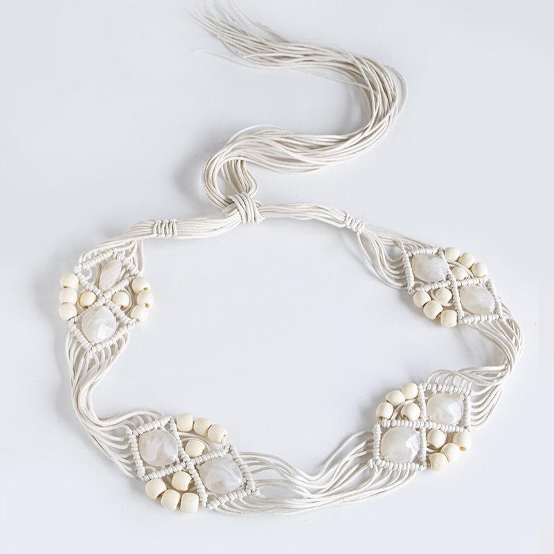 Bohemian Handmade Resin Beaded Knotted Women's Belt