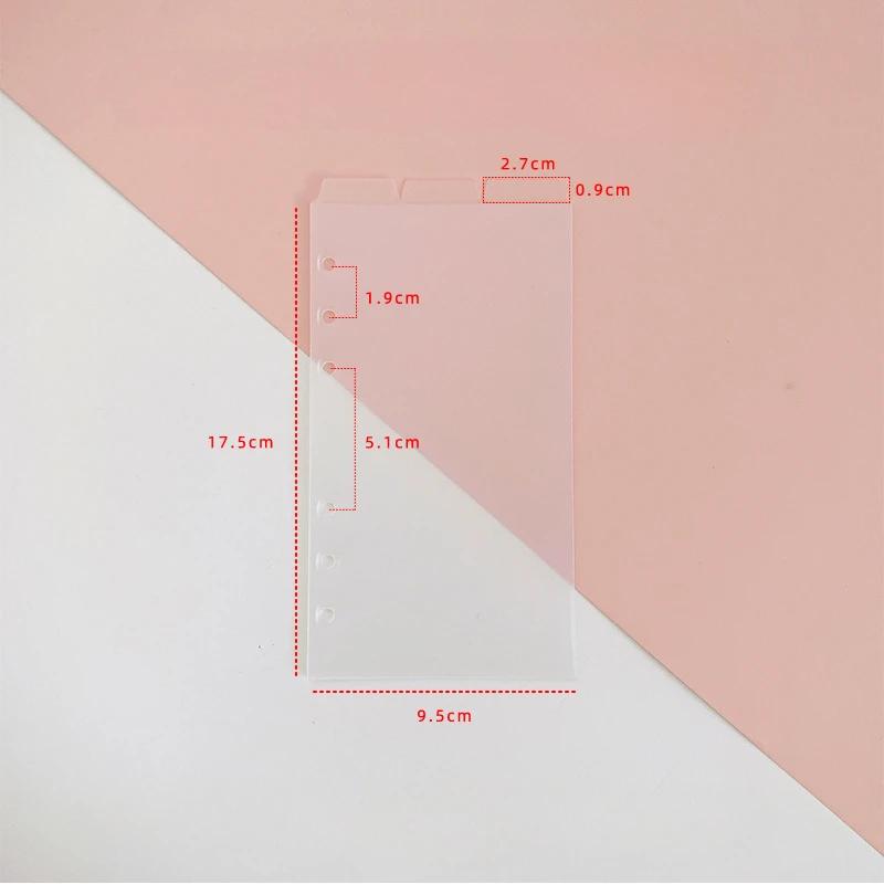 A5 A6 PP Separator Paper Index Page Classification Separator Page 6 Holes Notebook Loose-leaf Book Partition Accessories