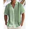 The  men's short-sleeved shirt for summer 2025 is breathable lightweight casual and refreshing with 3D printing
