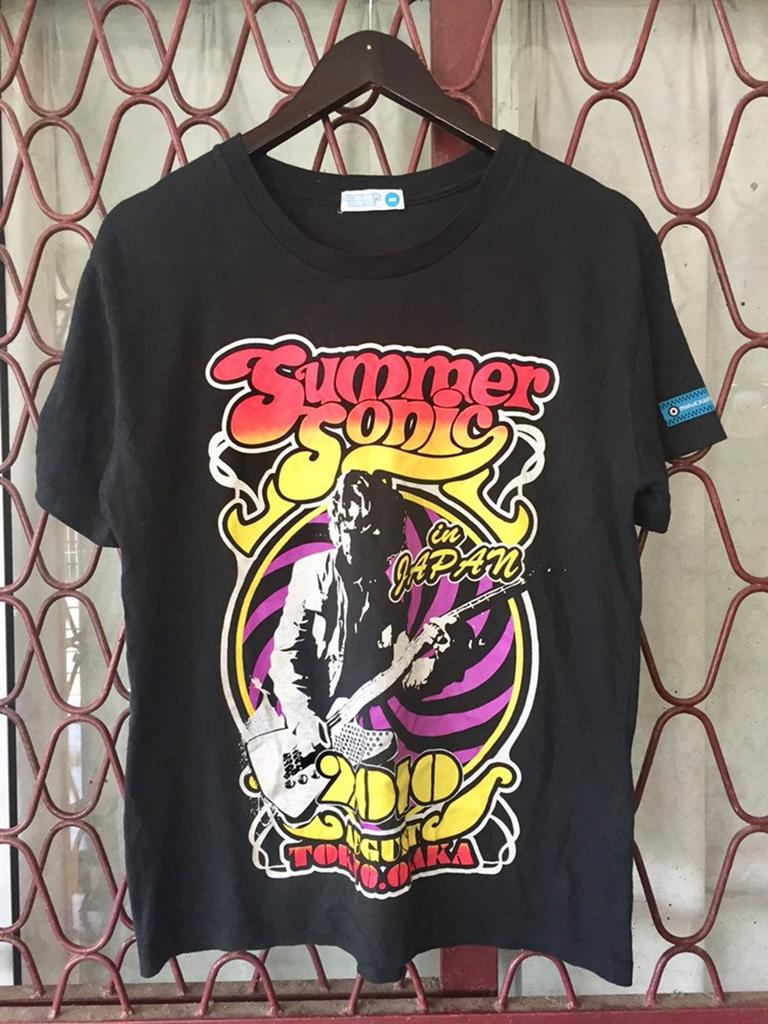 Summer Sonic Japan Concert T-shirt / Japan Music Festival / Band Tee / Guitar Graphic / Size M