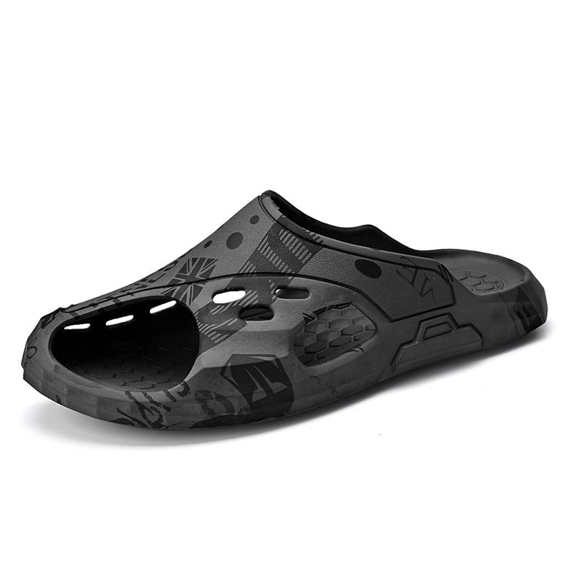 Fashion Summer Thick Bottom Patchwork Fashion Sandals Men Casual Beach Shoes Hollow-Out Garden Clogs Outdoor Slippers Can Be Decorated