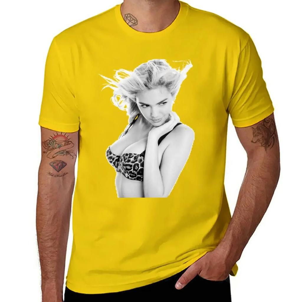 KATE B&W T-Shirt Plain Customizeds Mens Graphic T-shirts Hip Hop