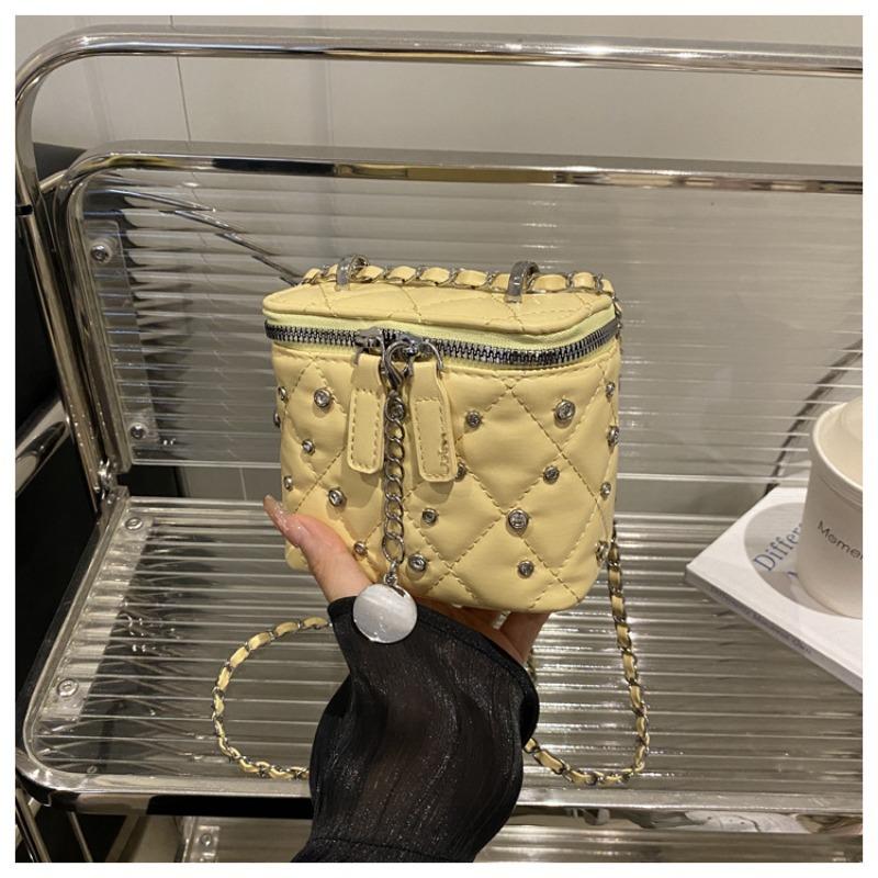 

Сумка Женская Новая Мода Сумка-Коробка Ромбовидная Сумка-Цепочка На Плечо Кроссбоди Маленькая Квадратная Сумка жёлтый