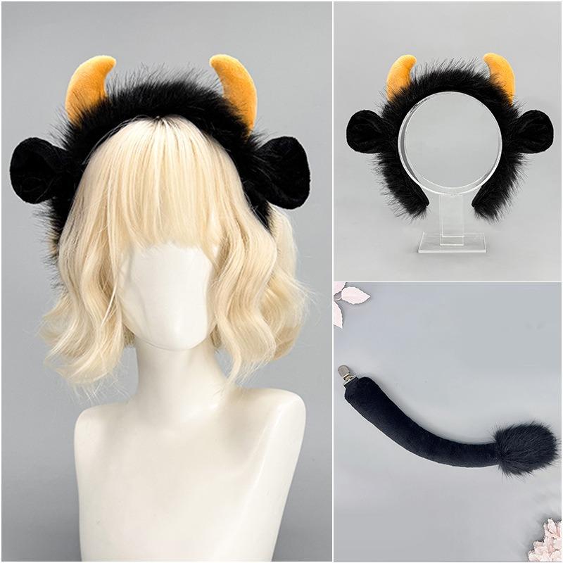 Source Halloween Animal Headgear Cute Plush Horn Headband Children's Scalper Ears Devil Headband