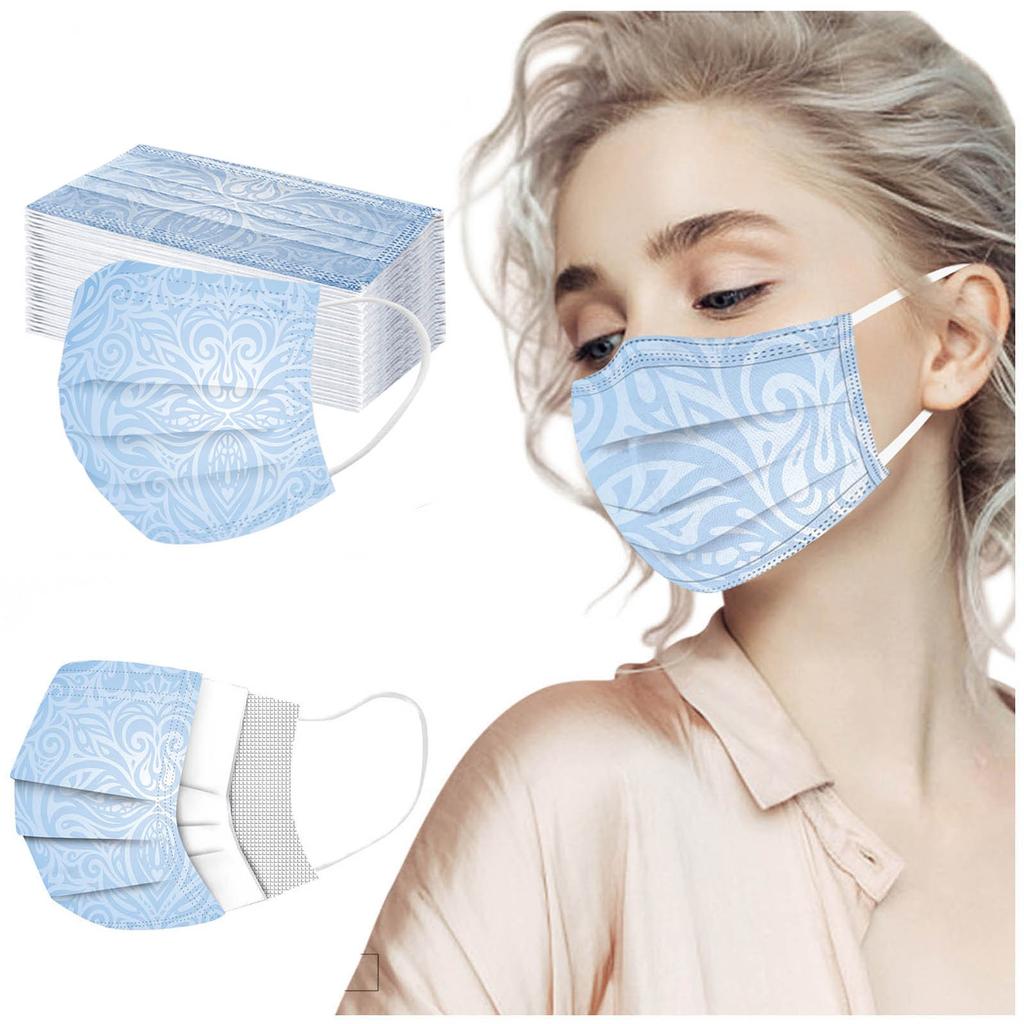 Adult Women Man Disposable Face Mask Industrial 3Ply Ear Loop 50PC Mask