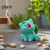 Bulbasaur-Shaped Resin Ornament Cute Figurine, Classic Cartoon Collectible Statue with Red Eyes Green Versatile Home Decorative Item Back, Stable