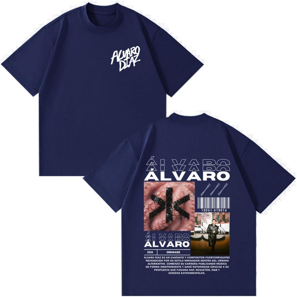 Alvaro Diaz Omakase Album 2026 Tour Merch Tees Men Women Hip-hop T-shirt Short-sleeved Cotton Casual Loose Gothic Punk T-shirts