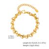 316L Stainless Steel Chunky Chain Bracelet for Women, 18k Gold Plated Waterproof Stackable Jewelry