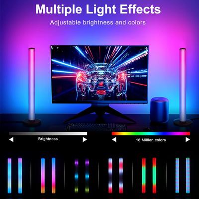 Akıllı LED Işık Çubuğu Uzaktan Kumanda 360° RGB Bluetooth DIY Müzik Senkronizasyonu TV Arka Aydınlatma Ritim Ortam Alıcı Lambası Oyun Işıkları