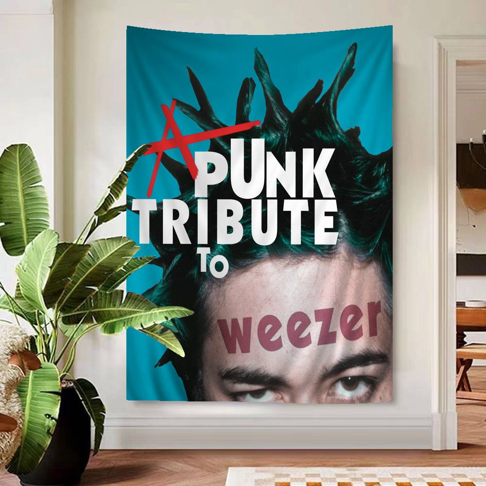 Weezer Müzik Grubu Asılı Bohem Duvar Halısı Asılı Tarot Hippie Duvar Halıları Yurt Ev Dekorasyonu