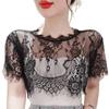 Women's Lace Shawl Camisole - Mesh Cropped Vest Cover-up
