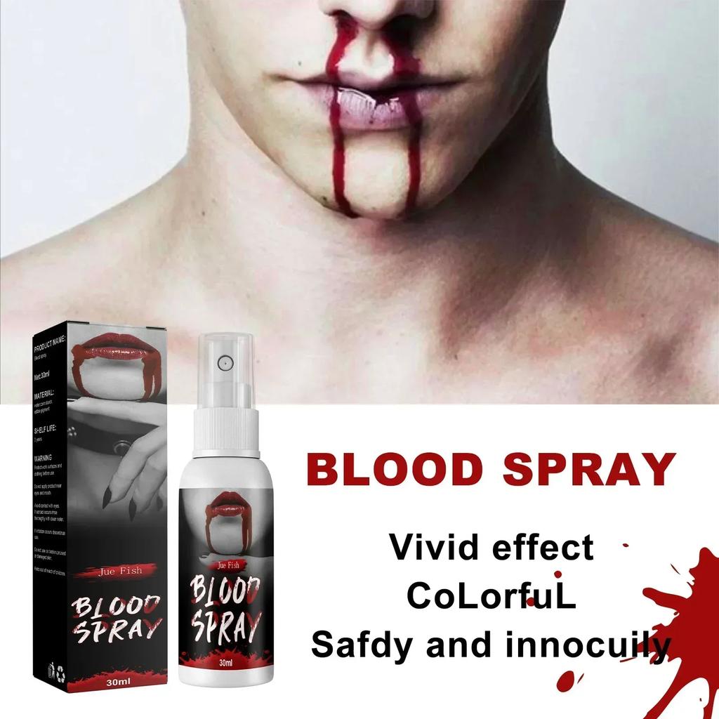 Fake Blood Spray Vivid Effect Real Color Liquid Simulation Blood for Halloween Makeup Zombie Clothes Haunted Houses Monster