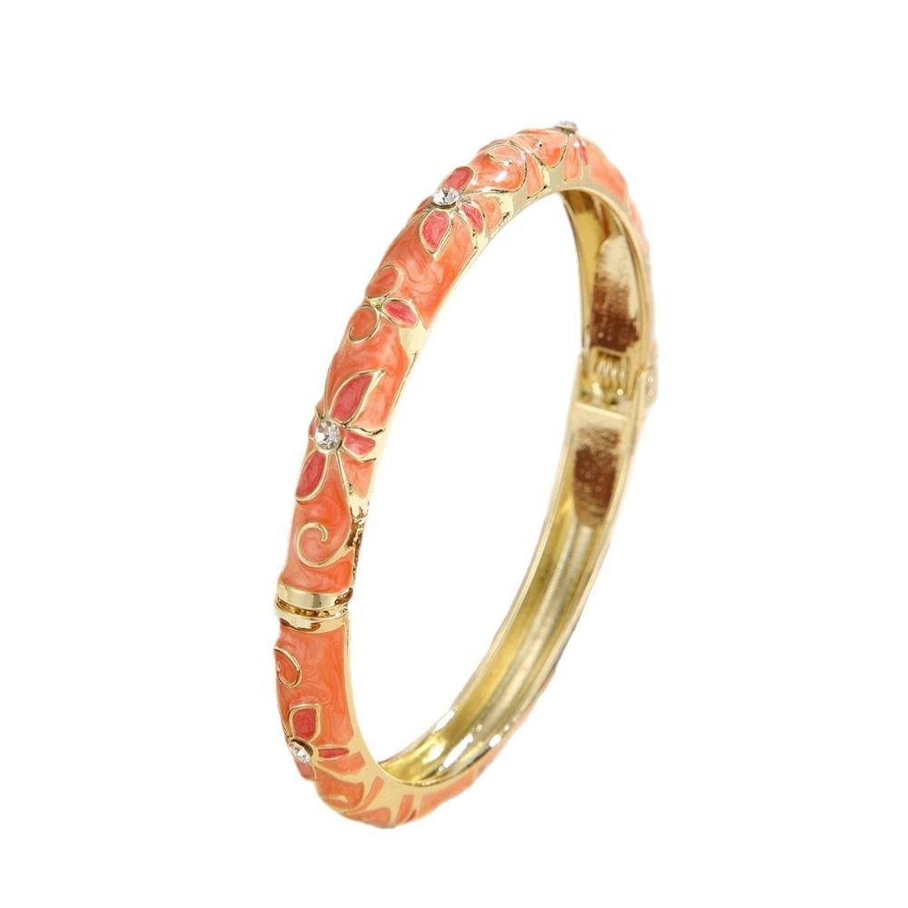 Hollowed-Out Enamel Bracelet Encrusted Cloisonne Bracelet Oil Drop Bracelet Party Jewelry