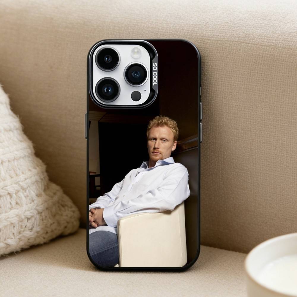K-Kevin M-McKidd Phone Case For iPhone17, 16,15,14,13,12 Pro Max Black Candy Matte Shockproof Cover