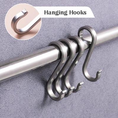 10Pcs Bathroom S-Shaped Multifunction Stainless Steel Clasp Rack Suspension Hooks Holders Hanger Hanging Hook