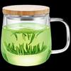 Heat-Resistant Glass Tea Infuser Cup with Handle and Lid
