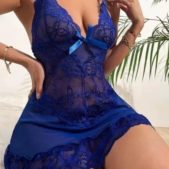 European & American Plus Size Sexy Lace Mesh Lingerie Set