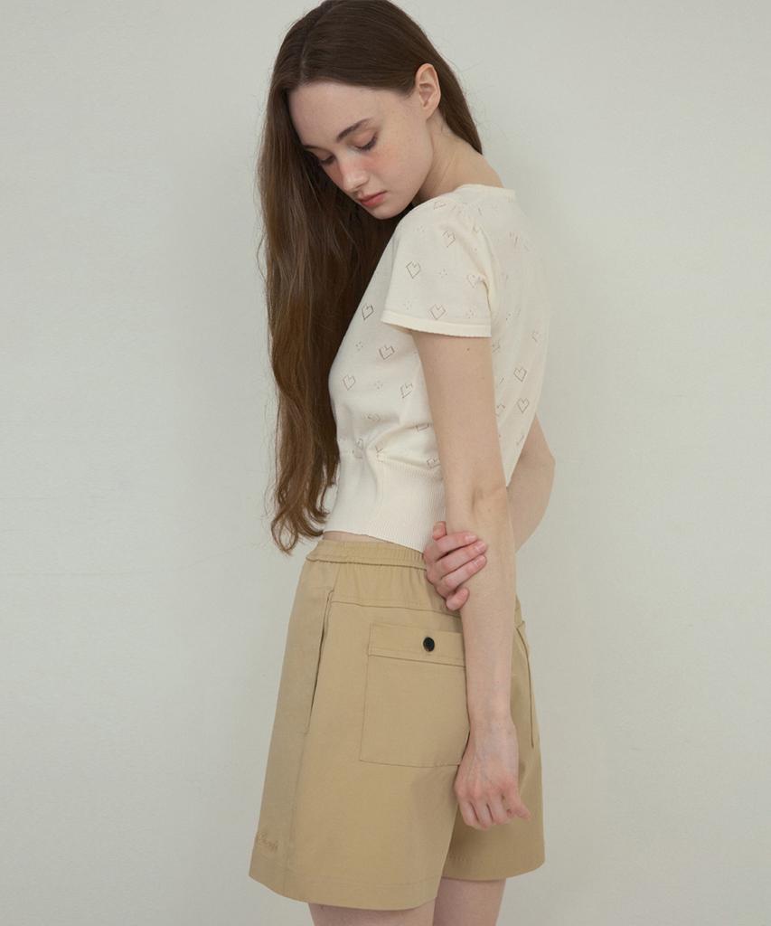 Aueonoseuteljia Classic Banding Half Pants_Beige(O25-Pt04)