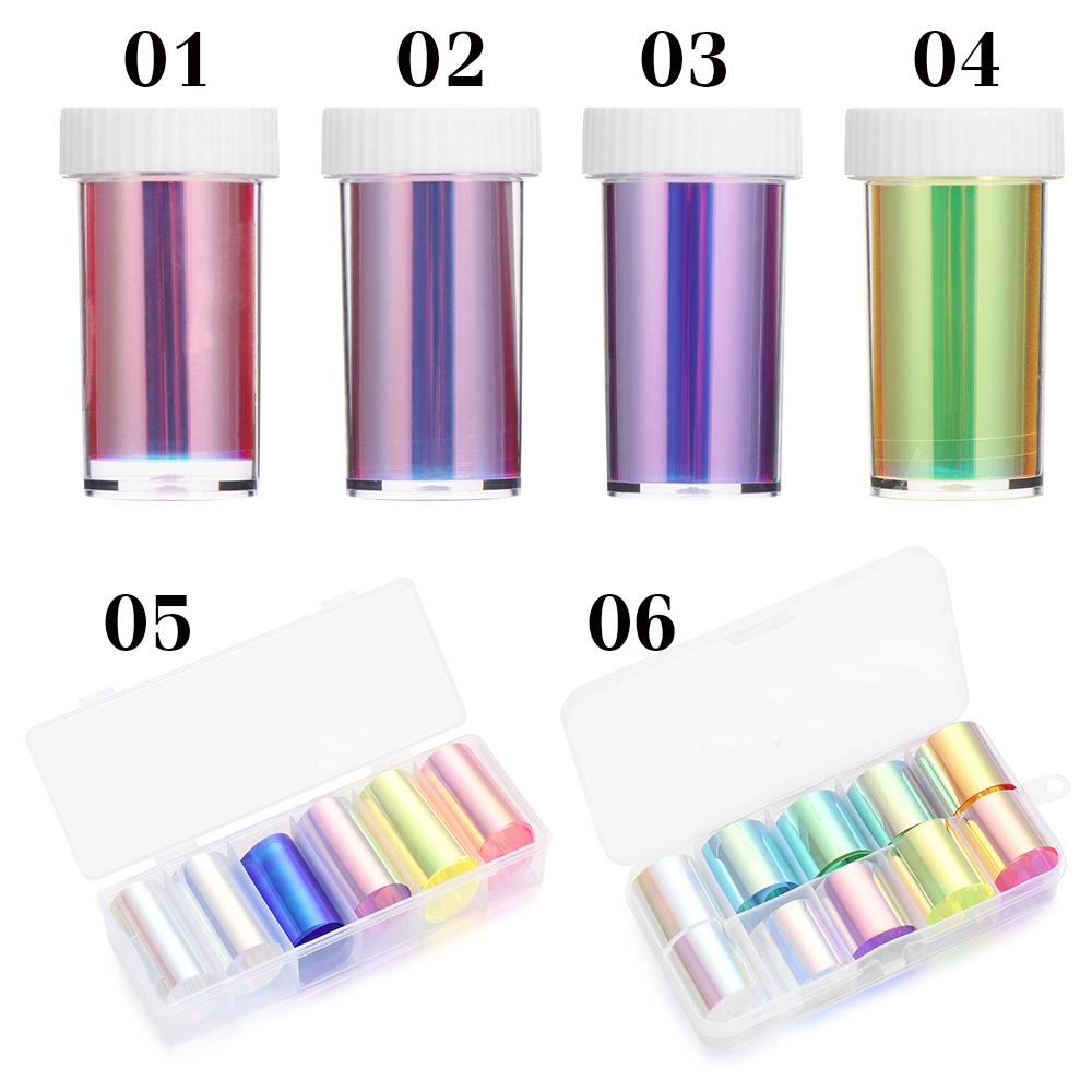 Aurora Film Glass Paper Nail Foil Stickers Holographic Design DIY Manicure Decoration Tool
