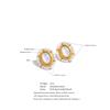 Eetit France Style Fashion Stainless Steel Stud Earrings Inlaid Thicker Natural Shell Stone Imitation Pearls Waterproof Jewelry