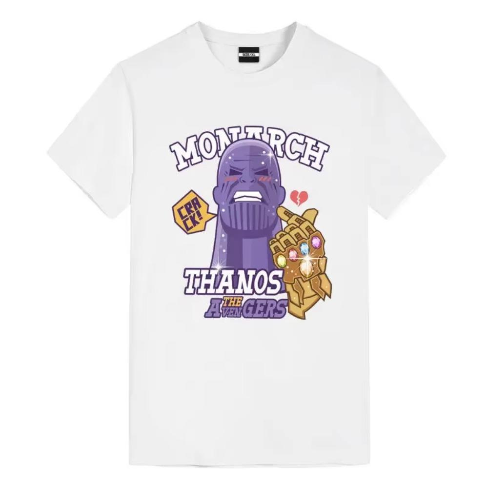UTEE3 Thanos Boy Girl T-Shirt Iron Man Spider-Man Team America Kids Short Sleeve Student  Movie