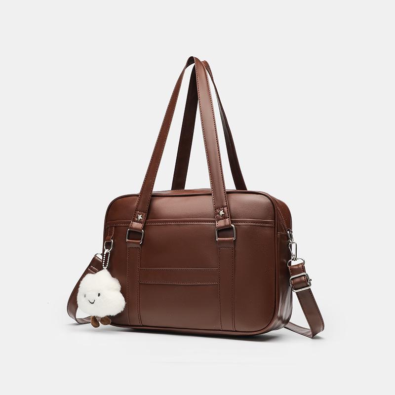 PU Women's Crossbody Bag: Japanese School Style JK Uniform Handbag, Solid Color Shoulder Bag for Student Commuting