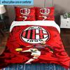 3PCS Ac Football Club 3pcs Bedding,Including 3PCS Duvet Cover And 2pcs Pillowcases Perfect for Christmas,Ideal for Bedroom, Dormitory