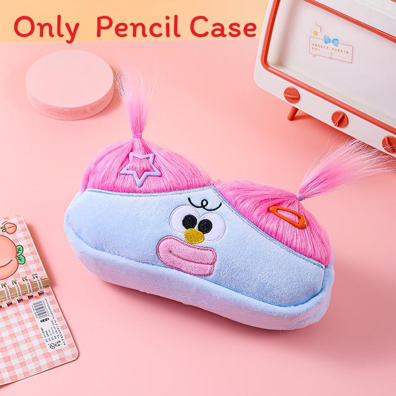 Fluffy Monster Pen Case With Large Eyes And Soft Plush For Girls And Kids