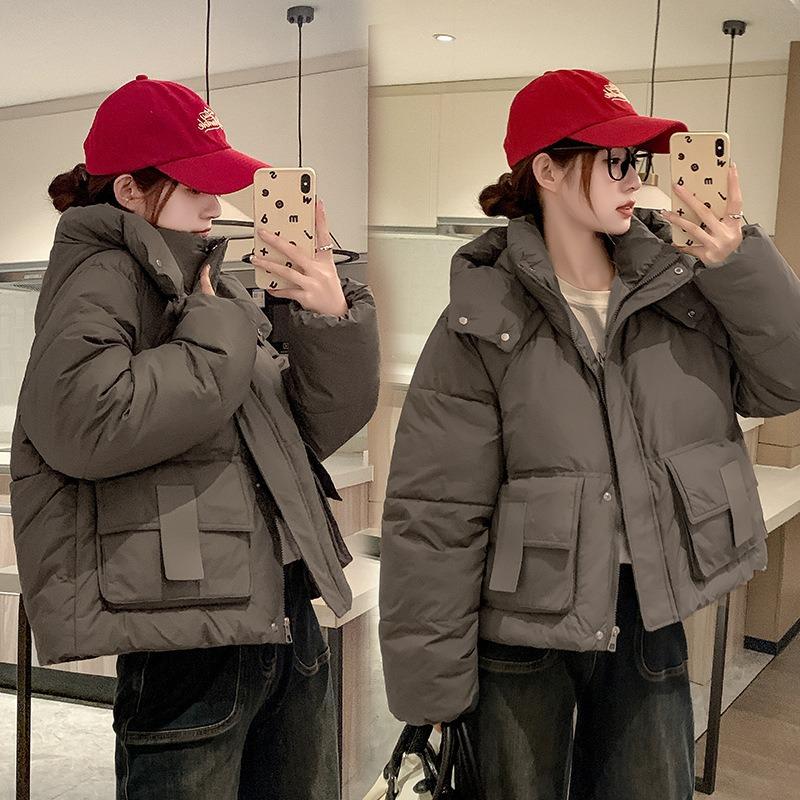 Winter new hooded cotton-padded clothes, high-end warm cotton-padded clothes, casual fashion cotton-padded jackets, large-size jackets.