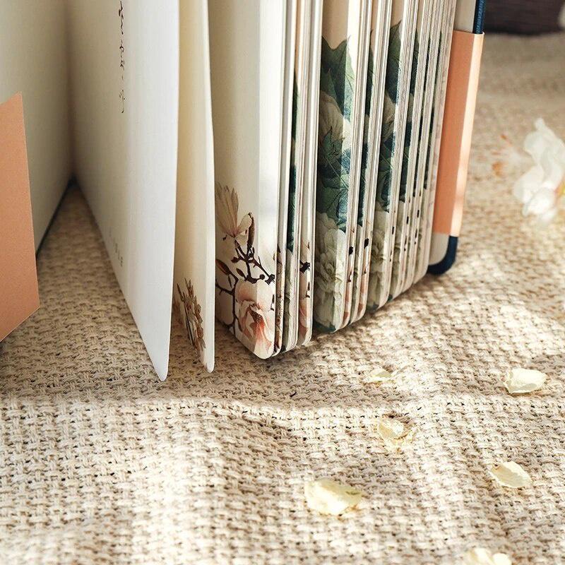 Creative Colorful Page Notebook Chinese Style Hardcover Diary Books Weekly Planner Handbook 32K Color Inside Page Notebook