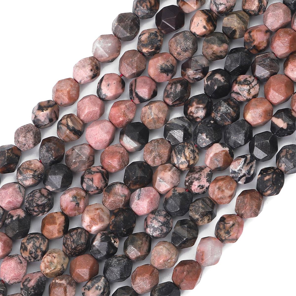 

Граненые бусины из натурального камня, свободные бусины для изготовления ювелирных изделий, браслет, ожерелье, серьги своими руками Rhodochrosite 6mm 58pcs