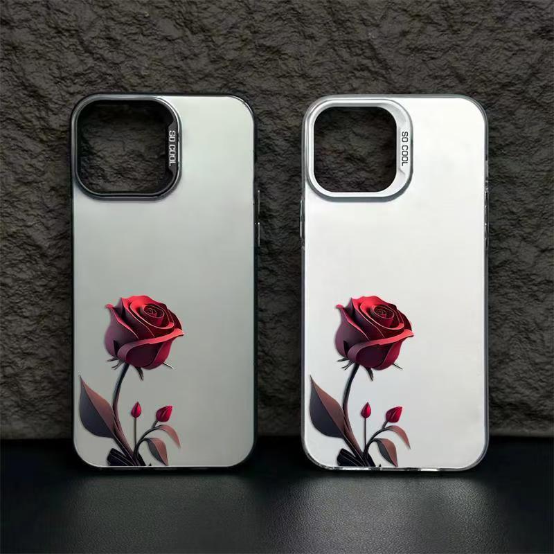 Trendy Rose Phone Case for iPhone 13 to 17, including 14, 15 Pro, and 16 Pro Max