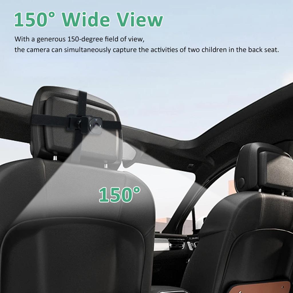 Baby Car Mirror, 4.3'' HD 1080P Car Baby Monitor with Infant Car Seat Camera Rear Facing Backseat Camera with Wide Clear View for Kids Pets