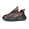 Men's Trendy Leather Mid-Top Height-Boost Sneakers for Autumn/Winter