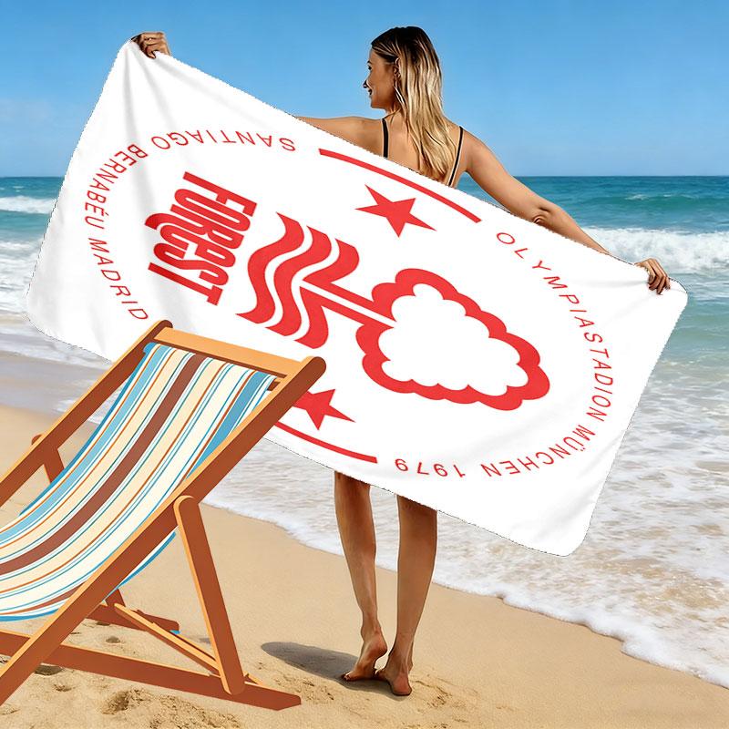 NFFC Logo Beach Towel, Large Soft Quick Dry Towel for Beach Camping Swimming