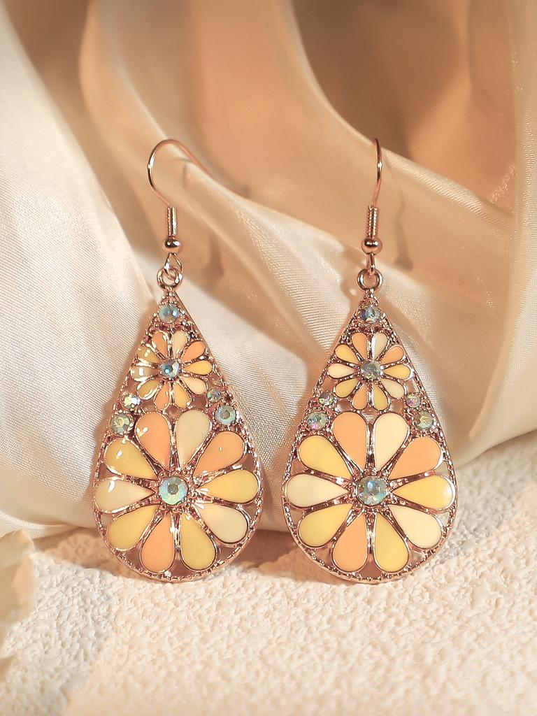 Boho Earrings Chic Vintage Colorful Geometric Waterdrop Dangle Earring Party Prom Gift Idea for Women,Girls, Valentine