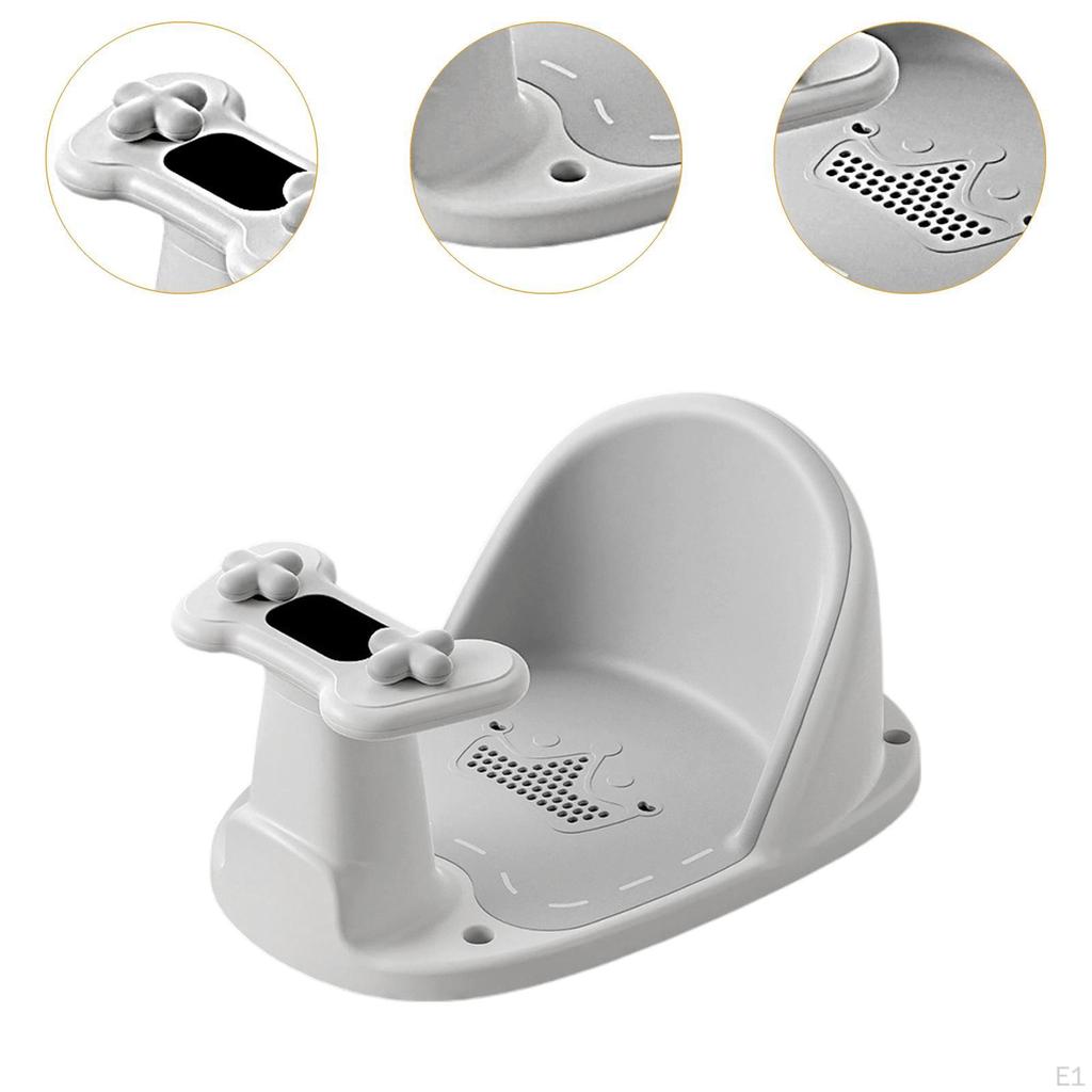 Bathtub Support Seat Featuring Strong Suction Cup and Comfortable Cushion