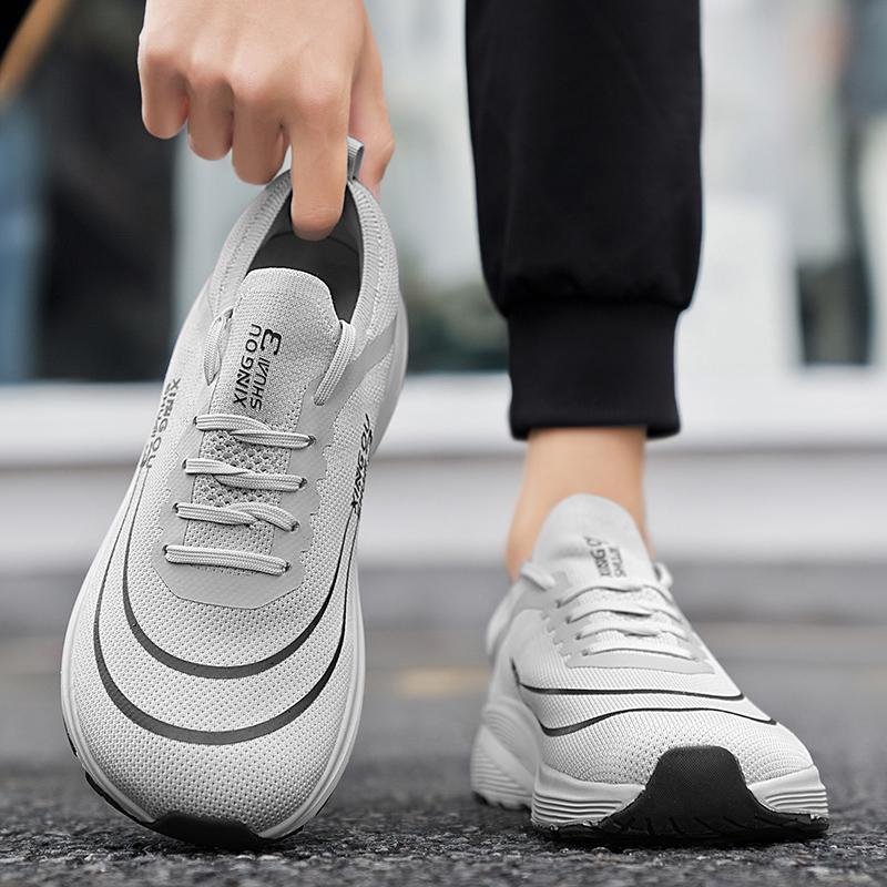 Fashion Brand Trend Size 46 Men's Wear-resistant Cushioning Thick-soled Fitness Sneakers Outdoor Breathable Running Shoes for Men Women