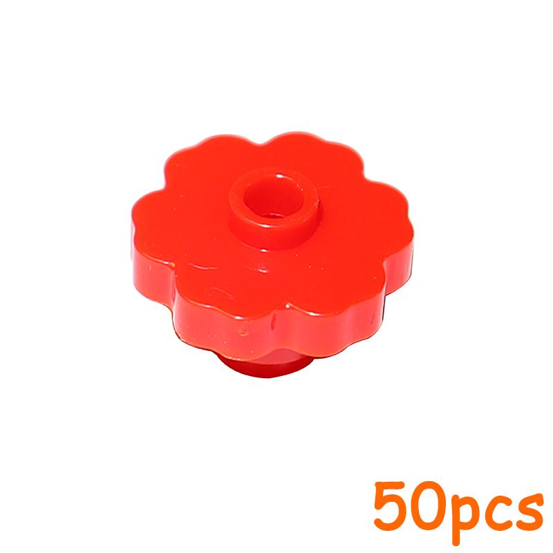 Non-Toxic 50Pcs Plants Accessories 2X2 Rounded Flower Moc City Pine Tree Branch Bush Grass Building Bricks 4727 4728