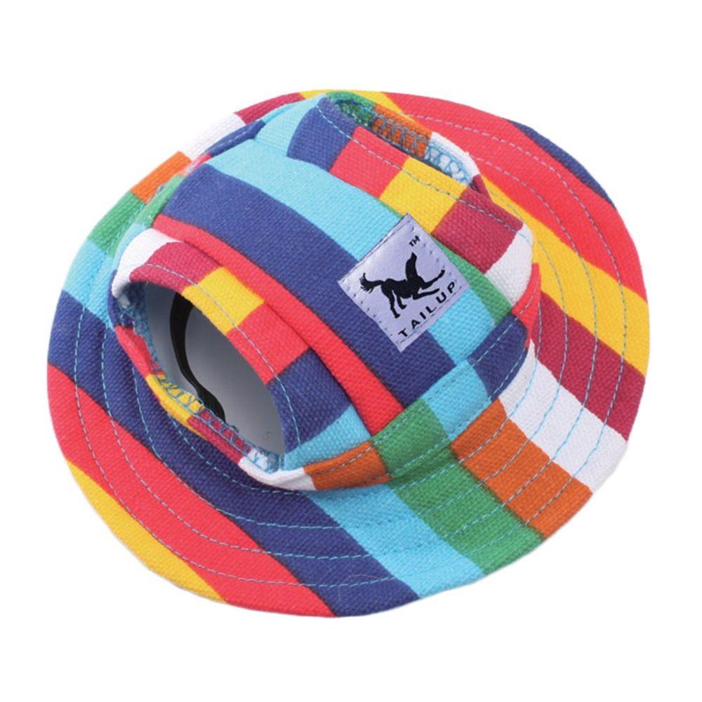 Stripe Sun Cap for Small Medium Canvas Sunhat Cat Hat Dog Caps Pet Products